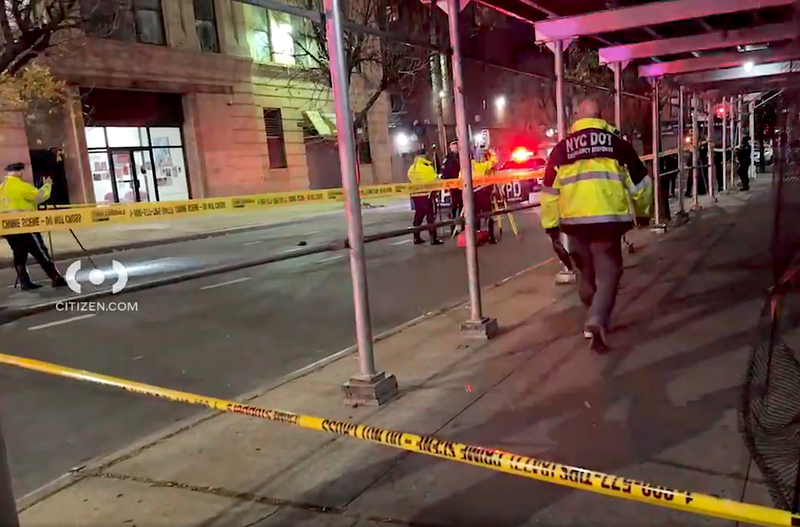 An investigation into the double hit-and-run went on into the night