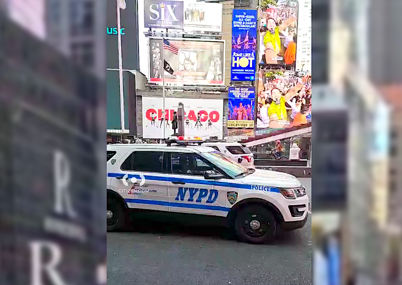 The crash happened in the heart of Times Square