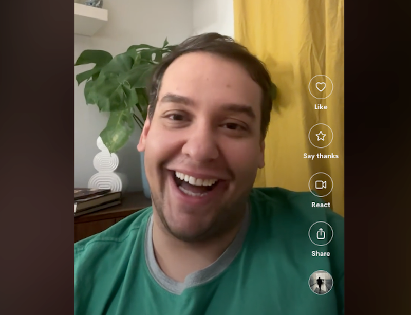George Santos gives a personalized message on his Cameo account