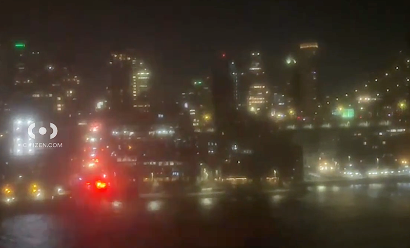 Sirens are seen at the Brooklyn substation after the surge