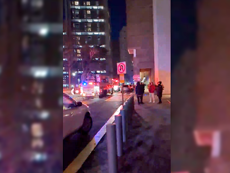 The FDNY was seen in the area at daybreak