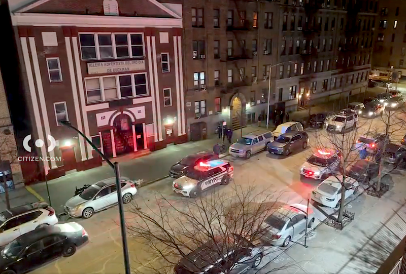 Police investigated at the scene of the hit-and-run overnight