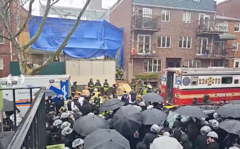 The Department of Buildings was heading to the scene