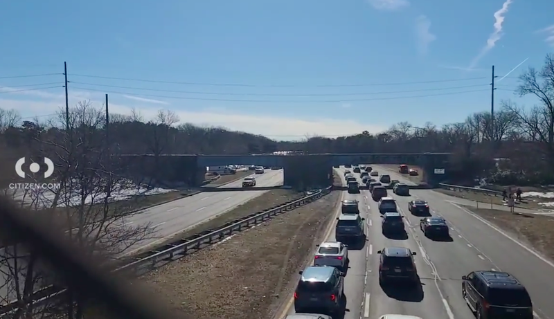 The plan made an emergency landing on a stretch of the Southern State Parkway just south of Republic Airport