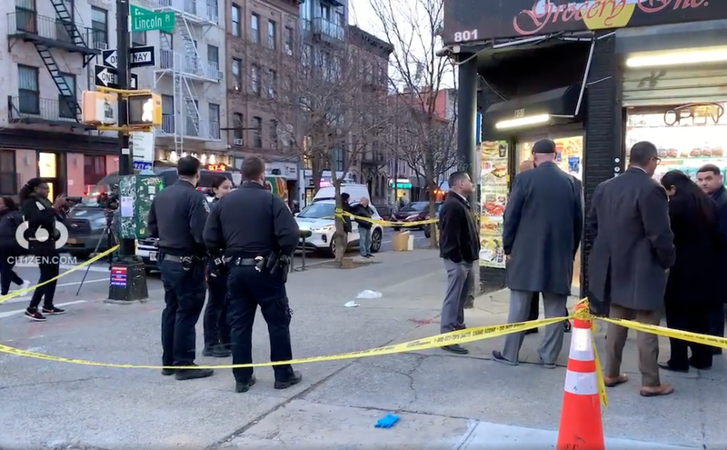 Police investigate at the deli on Feb. 26, 2024