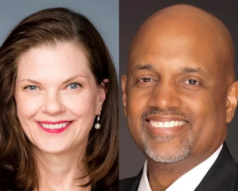 From left to right: Eileen O'Neill Burke, Clayton Harris III.