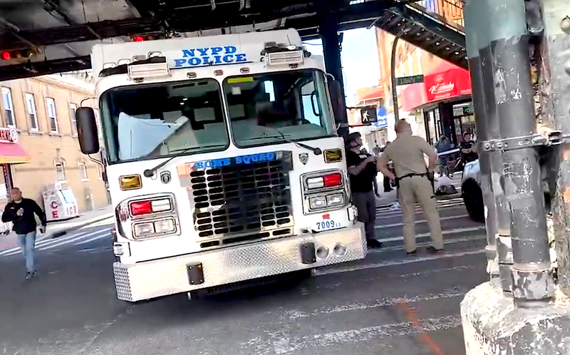 The NYPD bomb squad was at the scene