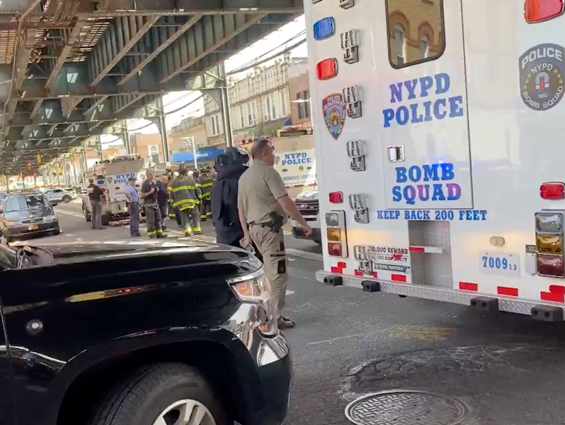 There was a heavy NYPD and FDNY response in the area, leading to transit disruptions on the subway above