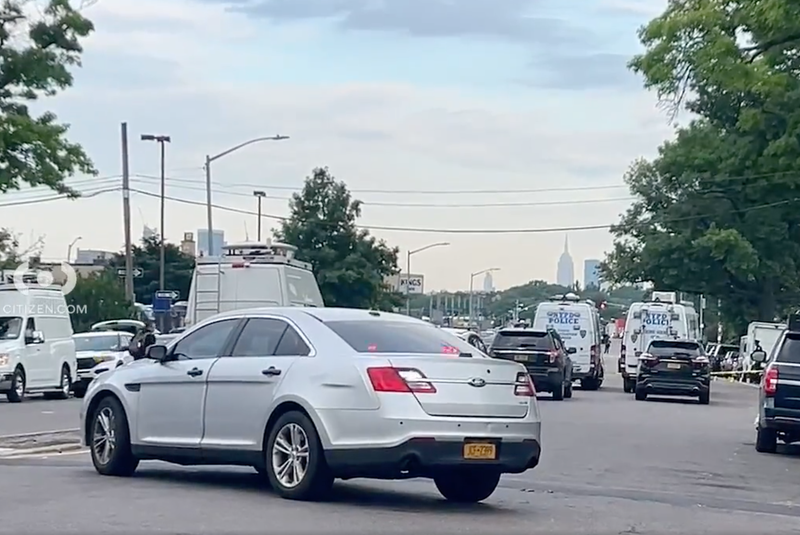 The shooting scene in East Elmhurst