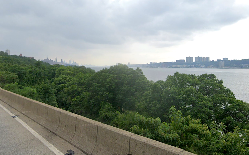 The victim was pushed down an embankment Sunday, suffering serious injuries before she died at a hospital, police said