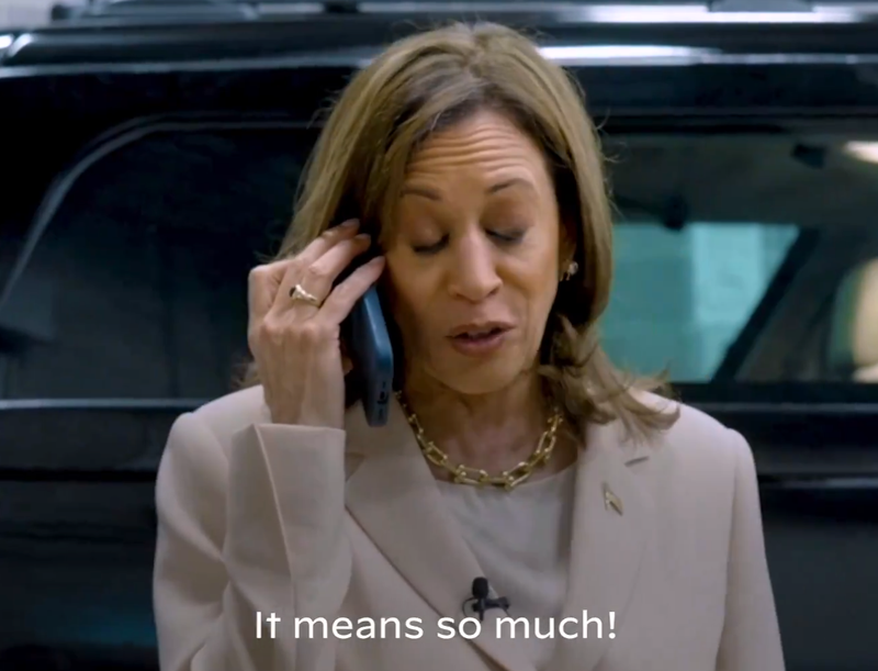 “We’re gonna have some fun with this too, aren’t we?” Harris said