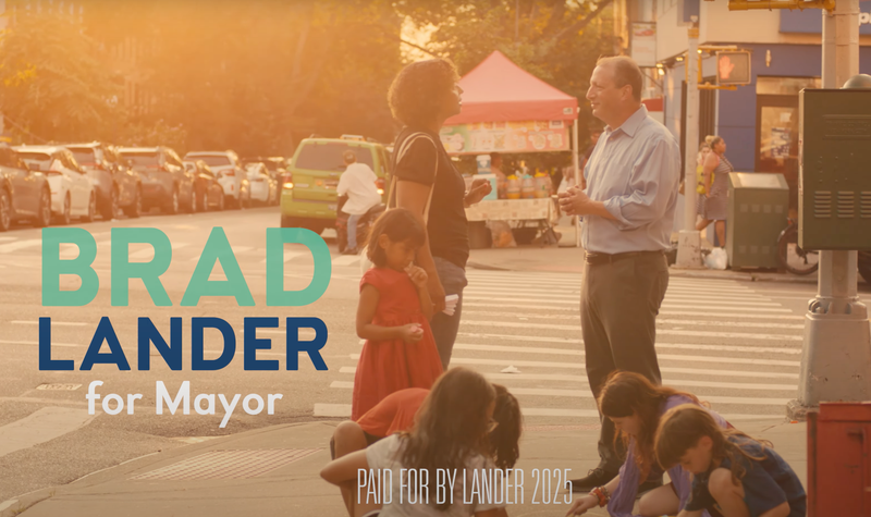Lander's new campaign video shows him speaking with people on the streets of New York