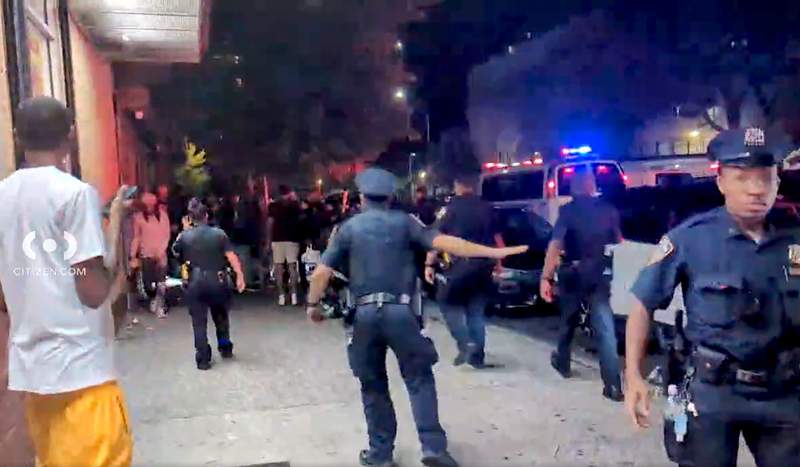 Police respond to the double shooting in Brownsville that left two men wounded