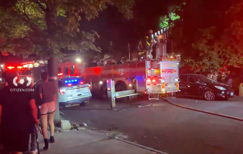 Dozens of FDNY firefighters and EMS personnel responded to the explosion