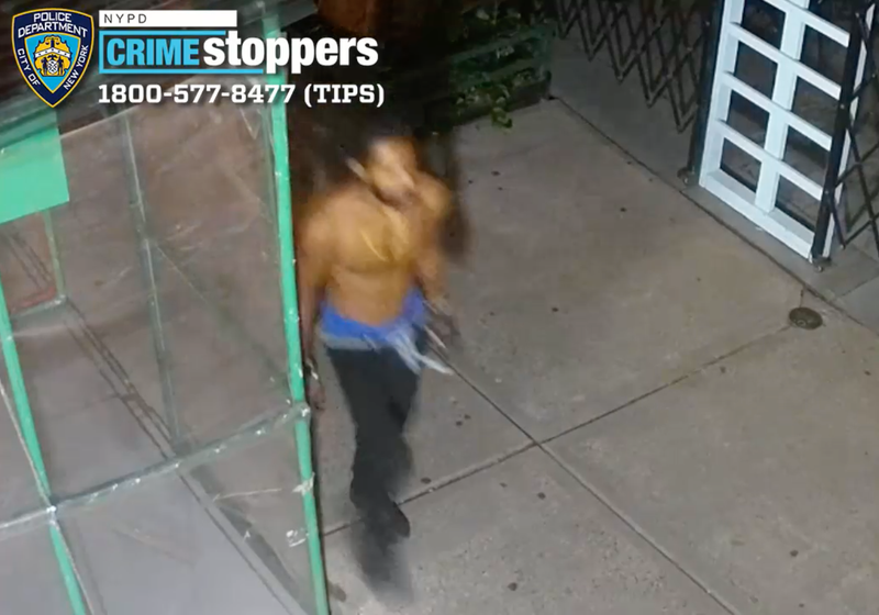 aVideo shows the suspect shirtless near the scene of the attack