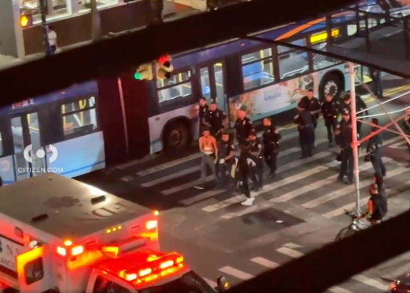 Citizen App video appears to show the victim walking to an ambulance with bandages wrapped around his body