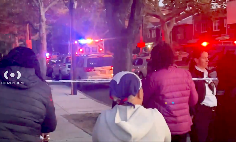 An ambulance was seen near the Bildersee Playground, where the shooting occurred