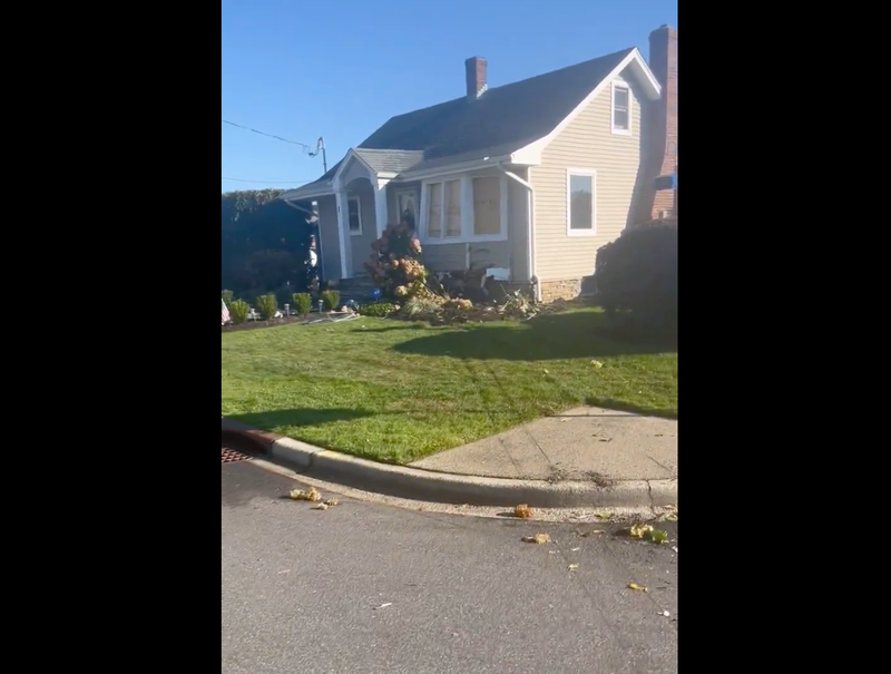 Police tased a homeowner who allegedly attacked a firefighter and resisted arrest after a teen driver crashed into his home