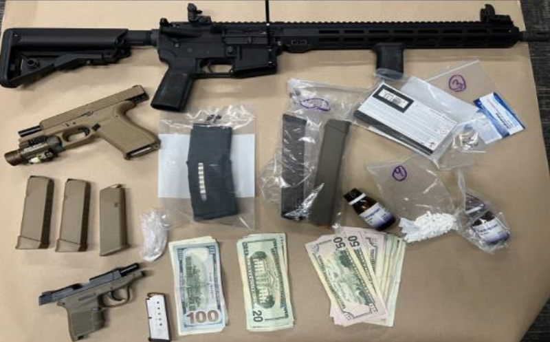 Guns, cash and drugs