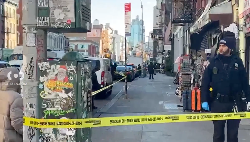 Police cordoned off the shooting scene at Canal and Greene streets in SoHo