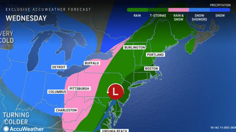 'Ciclón bomba' azotará NYC el miércoles con lluvias torrenciales y ráfagas de hasta 60 mph