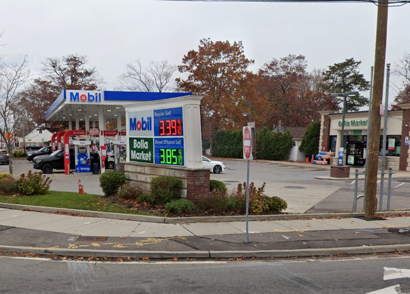 Mobil gas station pump located at 322 Ronkonkoma Ave. in Ronkonkoma.