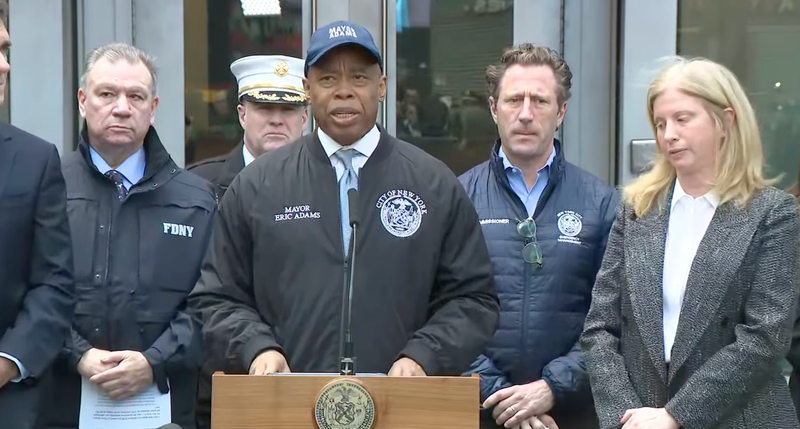 Mayor Eric Adams and NYPD officials announced safety measures ahead of New Year's Eve.