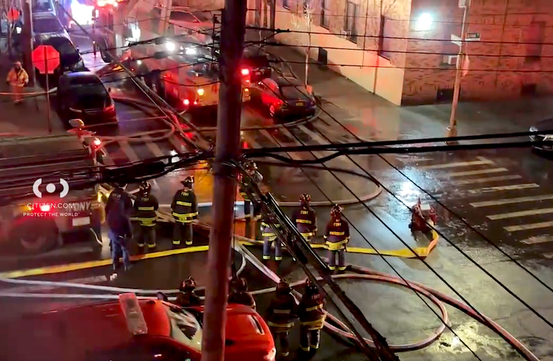 Five firefighters were among the injured