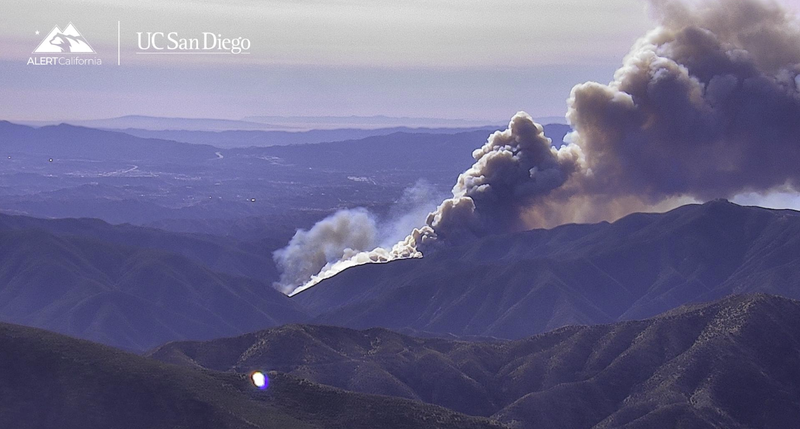 smoke rising from canyon
