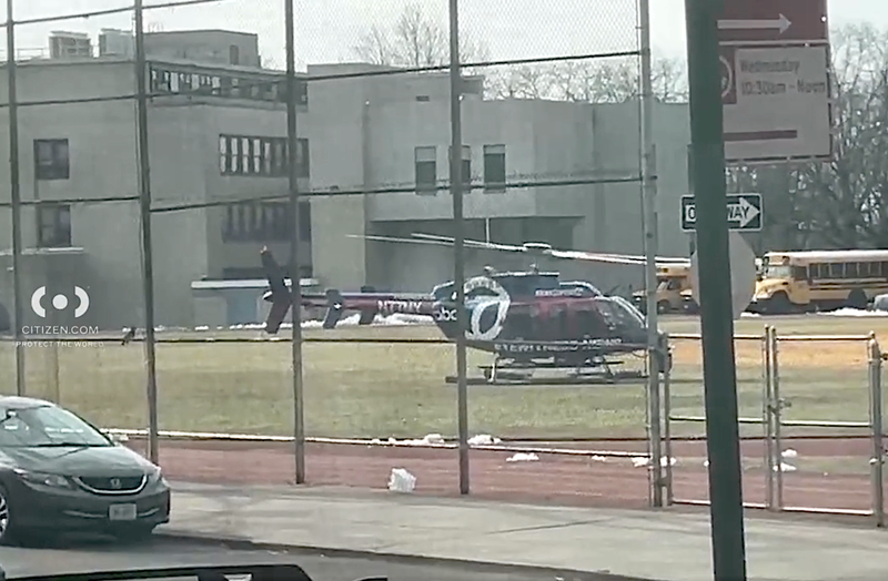 A news chopper made an emergency landing at Archbishop Molloy High School in Briarwood on Feb. 20, 2025