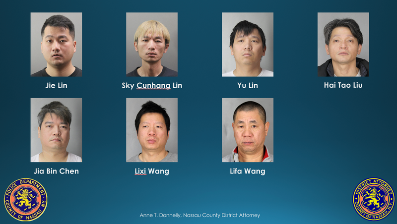 Seven suspects have been charged in the money laundering case