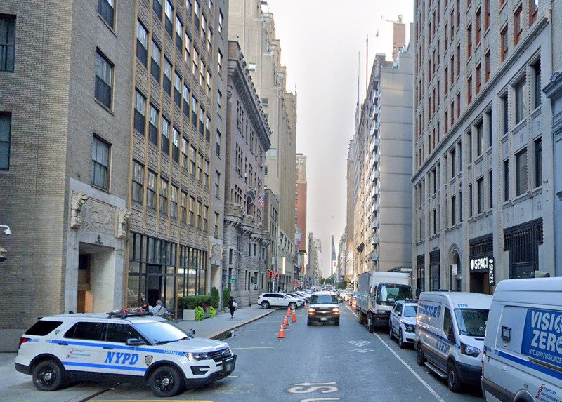 The vandalism took place near the NYPD Citywide Traffic Task Force building