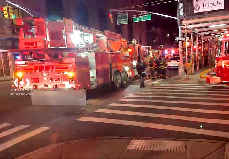 Dozens of firefighters responded to the scene at West 73rd Street and Amsterdam Avenue around 3:15 a.m. Thursday