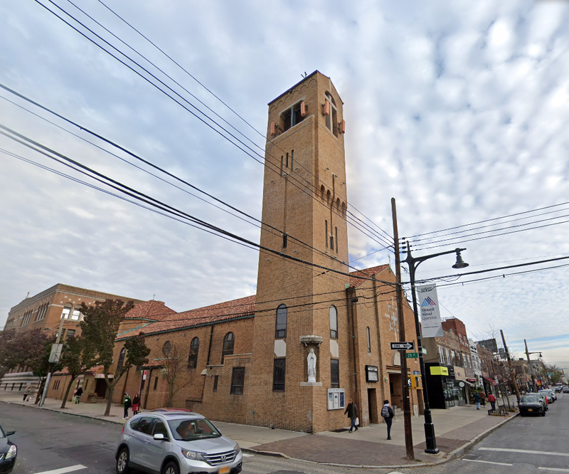 A statue was smacked to the ground and broken at the Immaculate Conception Roman Catholic Church in Astoria