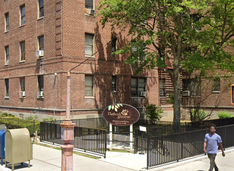 A teen boy was hot in the courtyard area of Flatbush Garden Apartments in East Flatbush on Tuesday.
