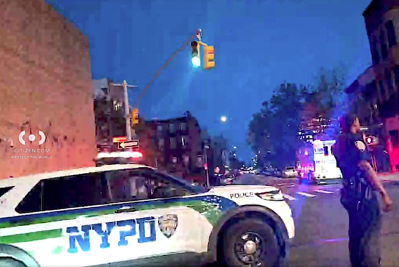 An NYPD officer was injured Wednesday night during a crash in Bedford-Stuyvesant
