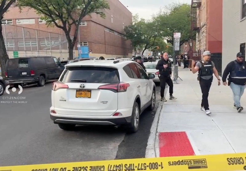 There was a heavy police presence at the scene into Tuesday