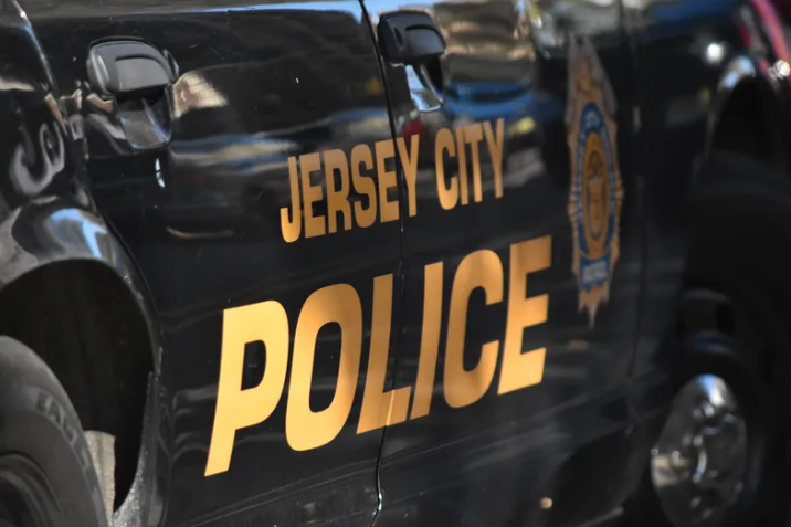 A police car at a crime scene in Jersey City, Oct. 31, 2023. 