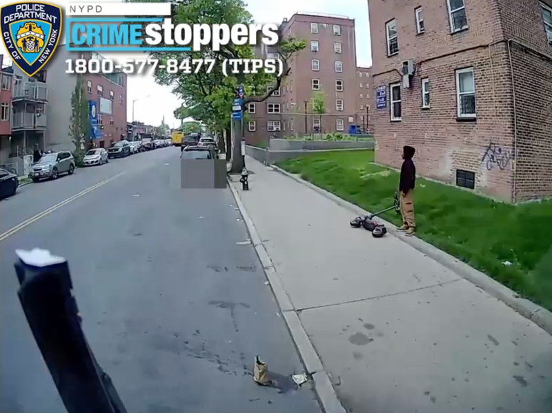 The suspect was picked up near the Red Hook Houses and fled on a scooter, police said