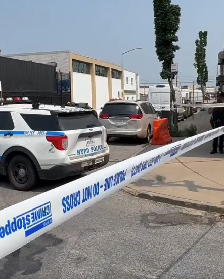 Police shot a group of thieves attempting to steal cars from a Queens auto repair shop.