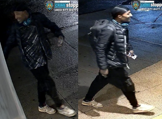 Police released photos on Monday of a Knife-wielding man seen ripping down West Village gay nightclub's Pride signs earlier this month.