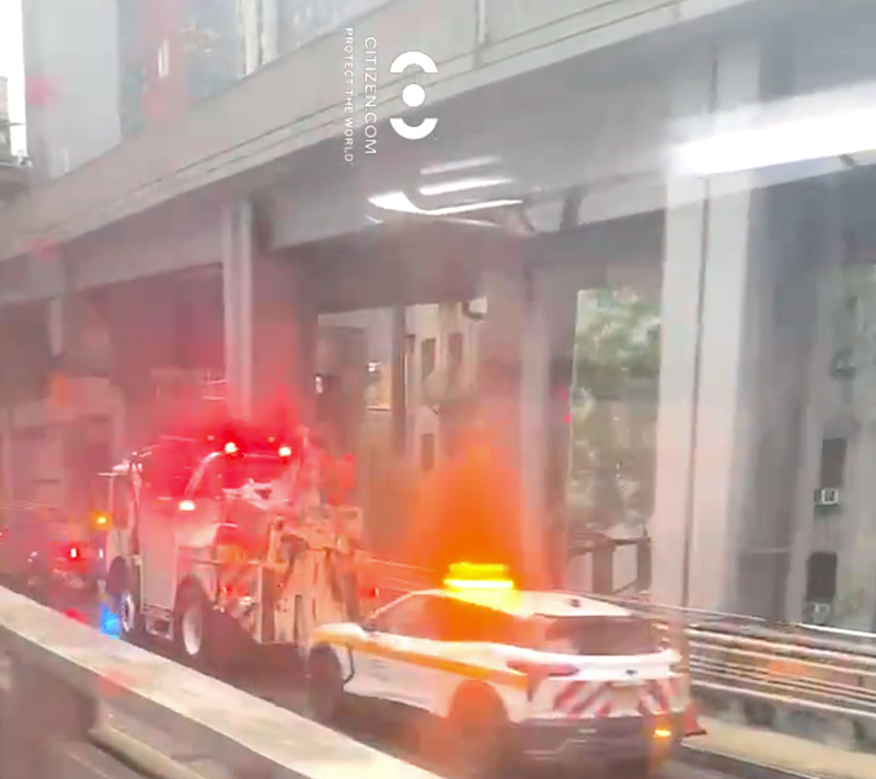 Citizen App video shows a heavy emergency response at the bus terminal
