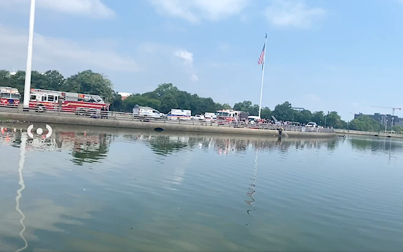 The man was pulled from the Found of the Planets around 10 a.m. Friday