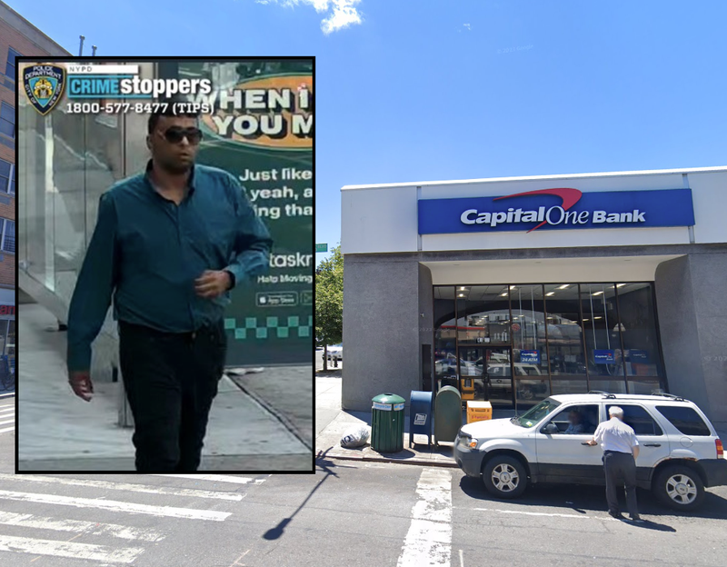 The stylishly dressed suspect walked into the bank just before 3:30 p.m. and handed a note to the teller that demanded cash, police said