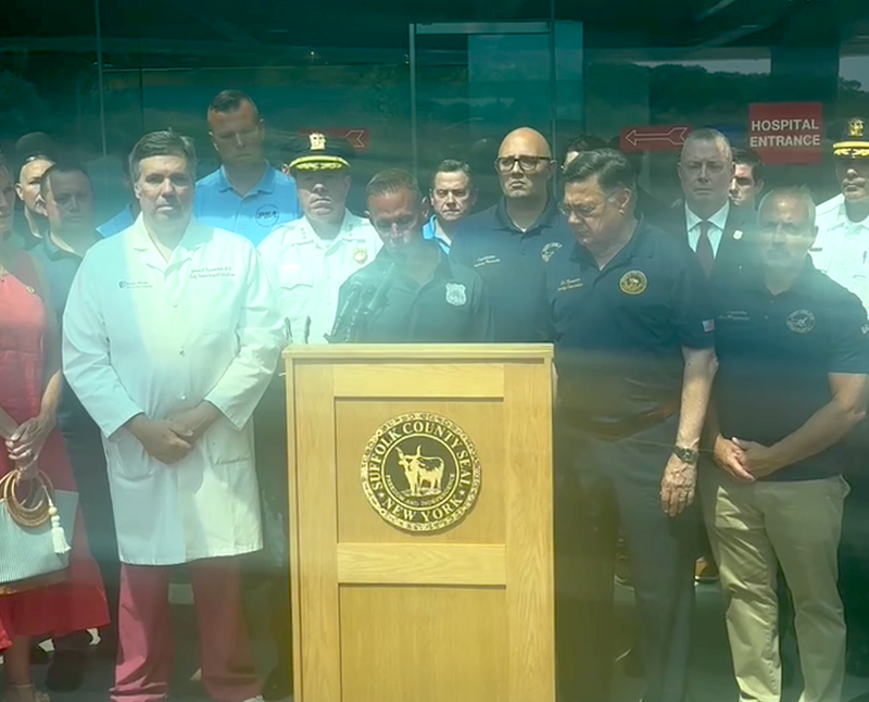 Officials briefed the media from Stony Brook University Hospital on Thursday