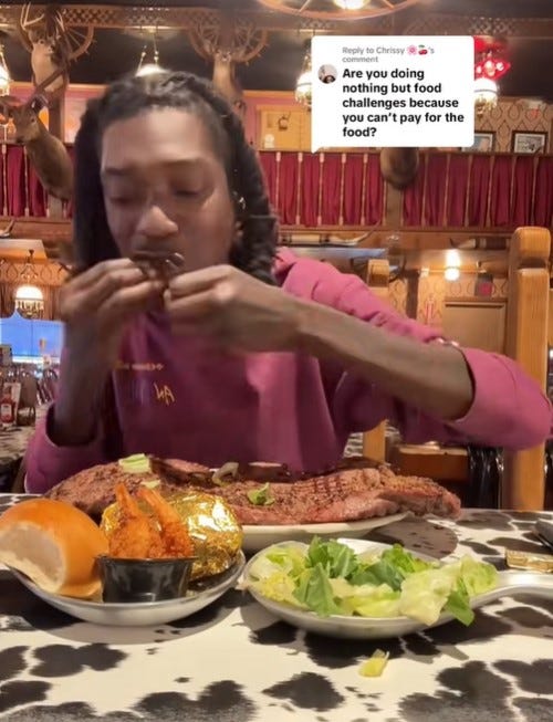 The Big Texan Steak Ranch, famed for its legendary 72-ounce steak challenge, has a new contender making headlines. Social media influencer Mohamed Mbengue, known to fans as MoMotion, conquered the challenge three times - in a single day.