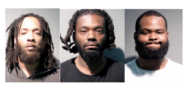 Three men's mugshots