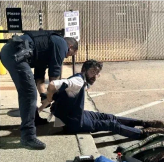 A man is under arrest after authorities say he threatened to detonate a bomb at a federal immigration facility in Dallas Monday evening.