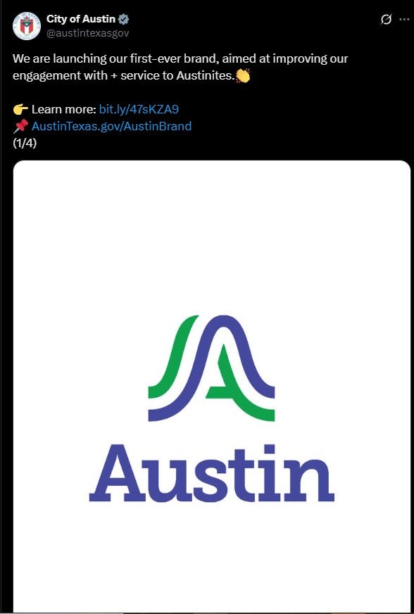 After seven years in the works and roughly $1.1 million in public funds, the City of Austin is rolling out its first official, unified logo on October 1.
