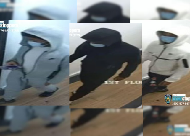 Robbers invade Bronx home at gunpoint to steal two bottles of liquor.